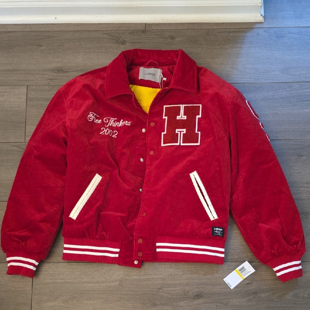 Hudson Red Jacket with Yellow Lining